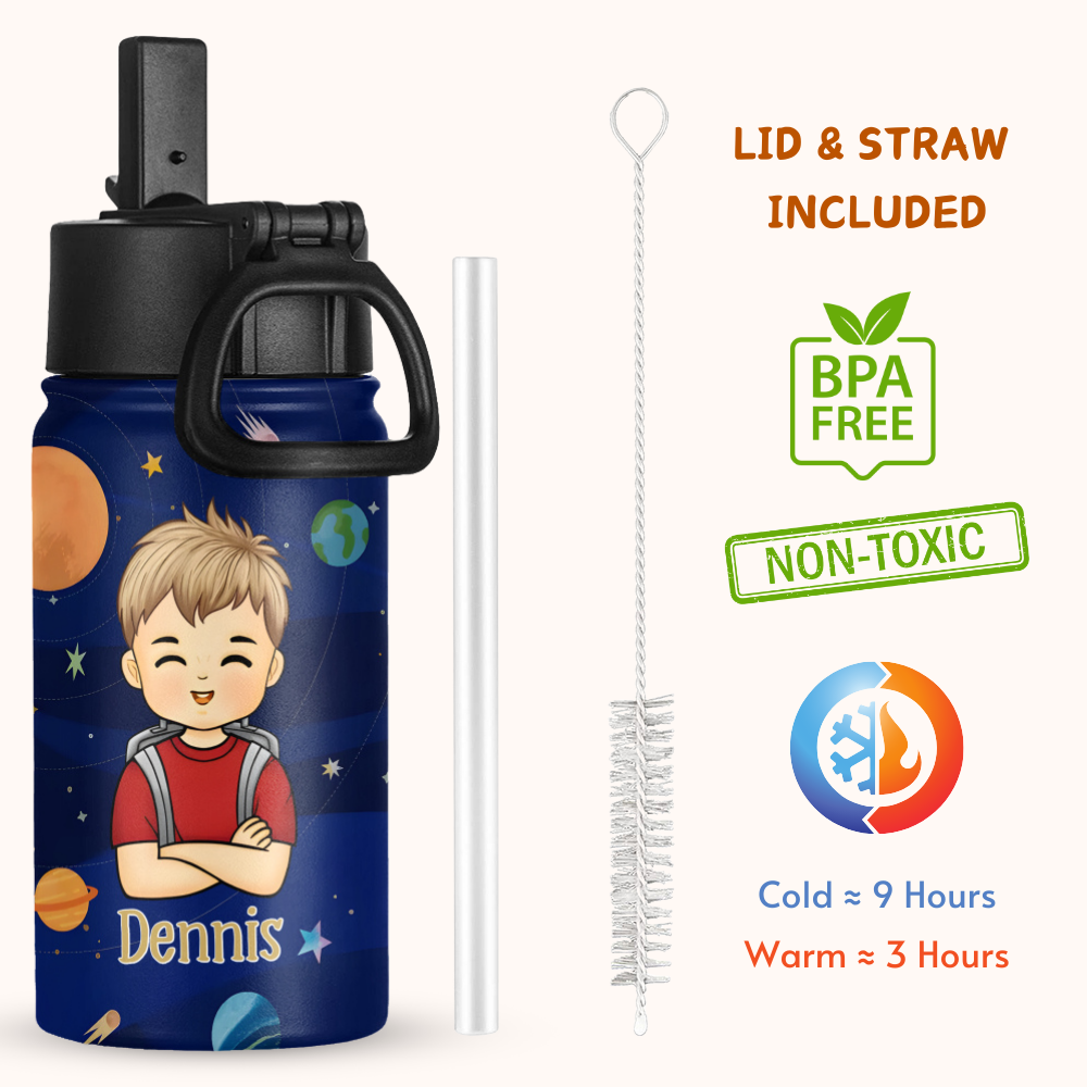 Space - Personalized KId Water Bottle (12oz)