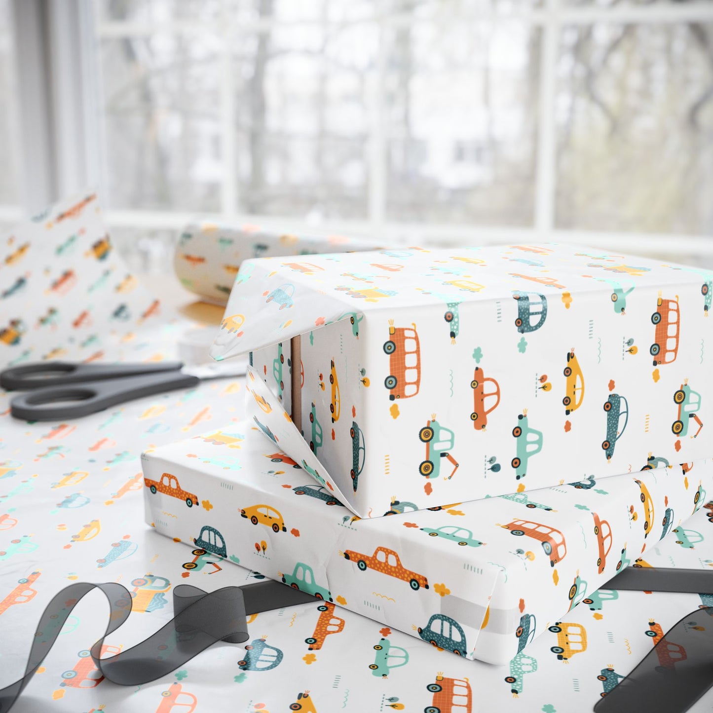 Colorful Cars - Wrapping Paper