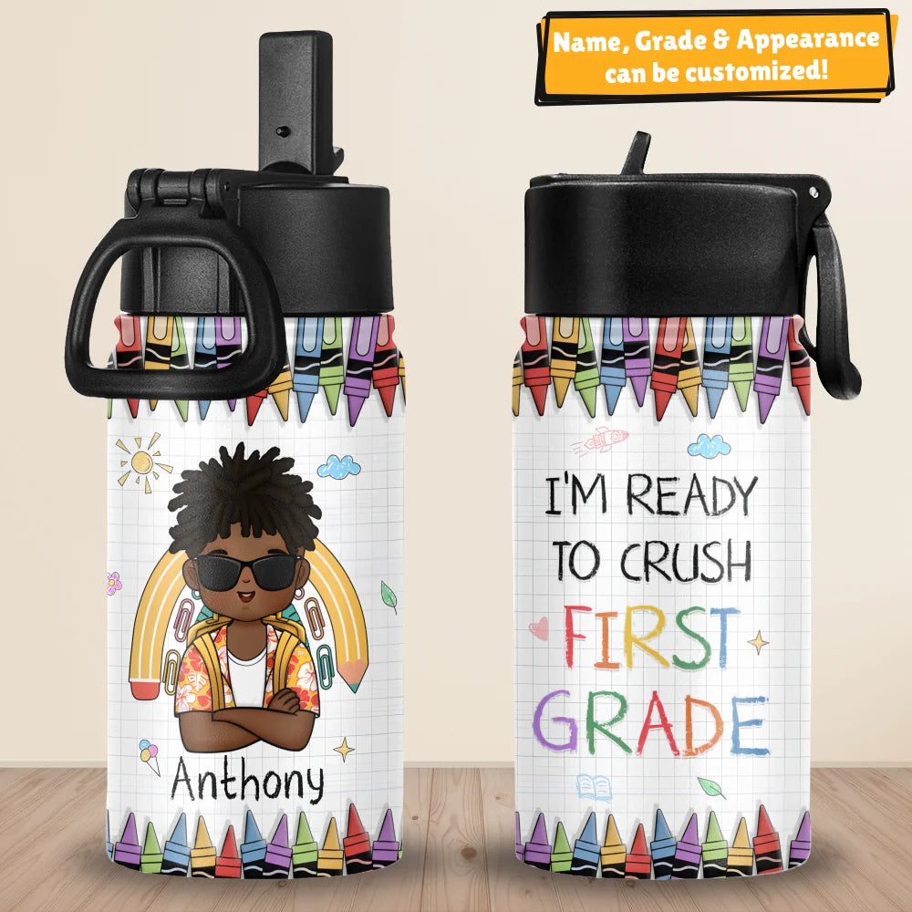 Ready to Crush - Personalized KId Water Bottle (12oz)
