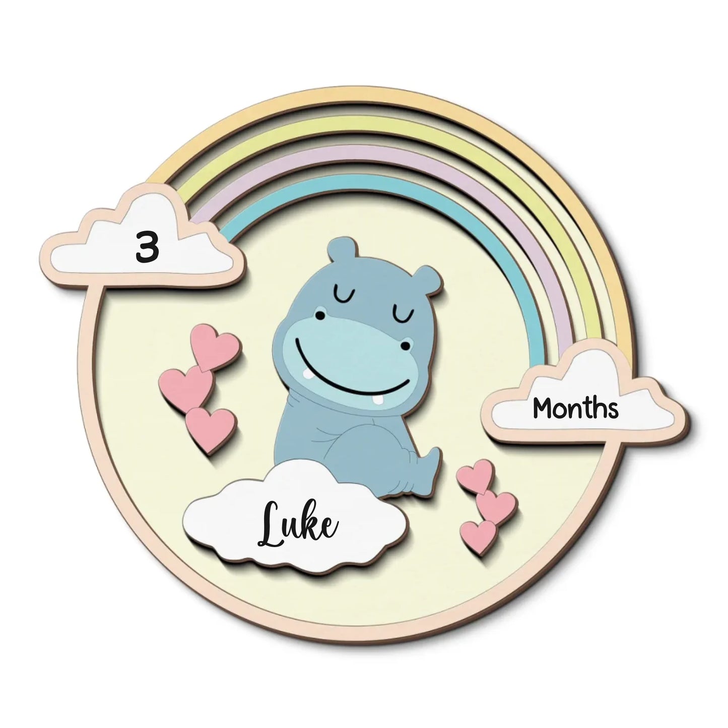 Hippo Rainbow Mockup