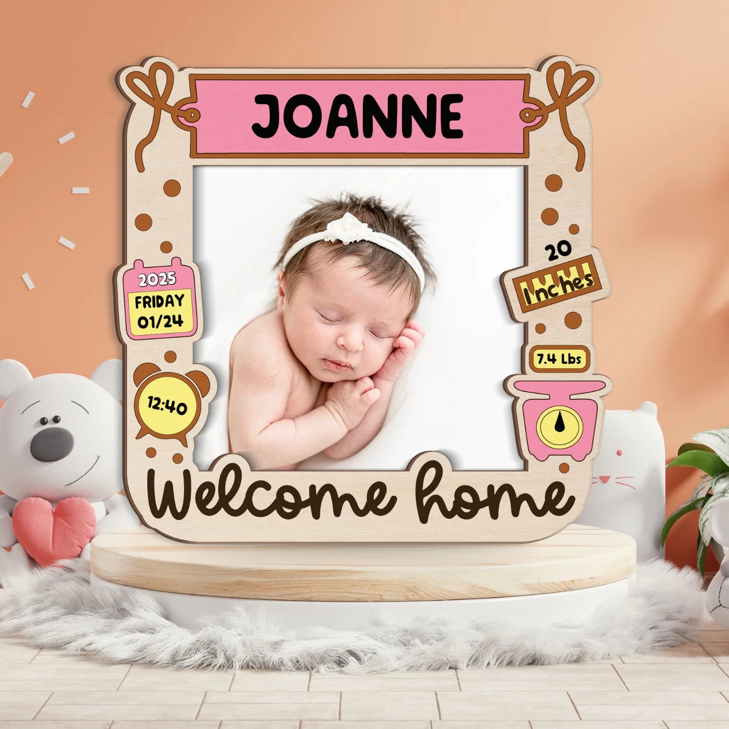 Welcome Home Baby - Custom Photo Frame