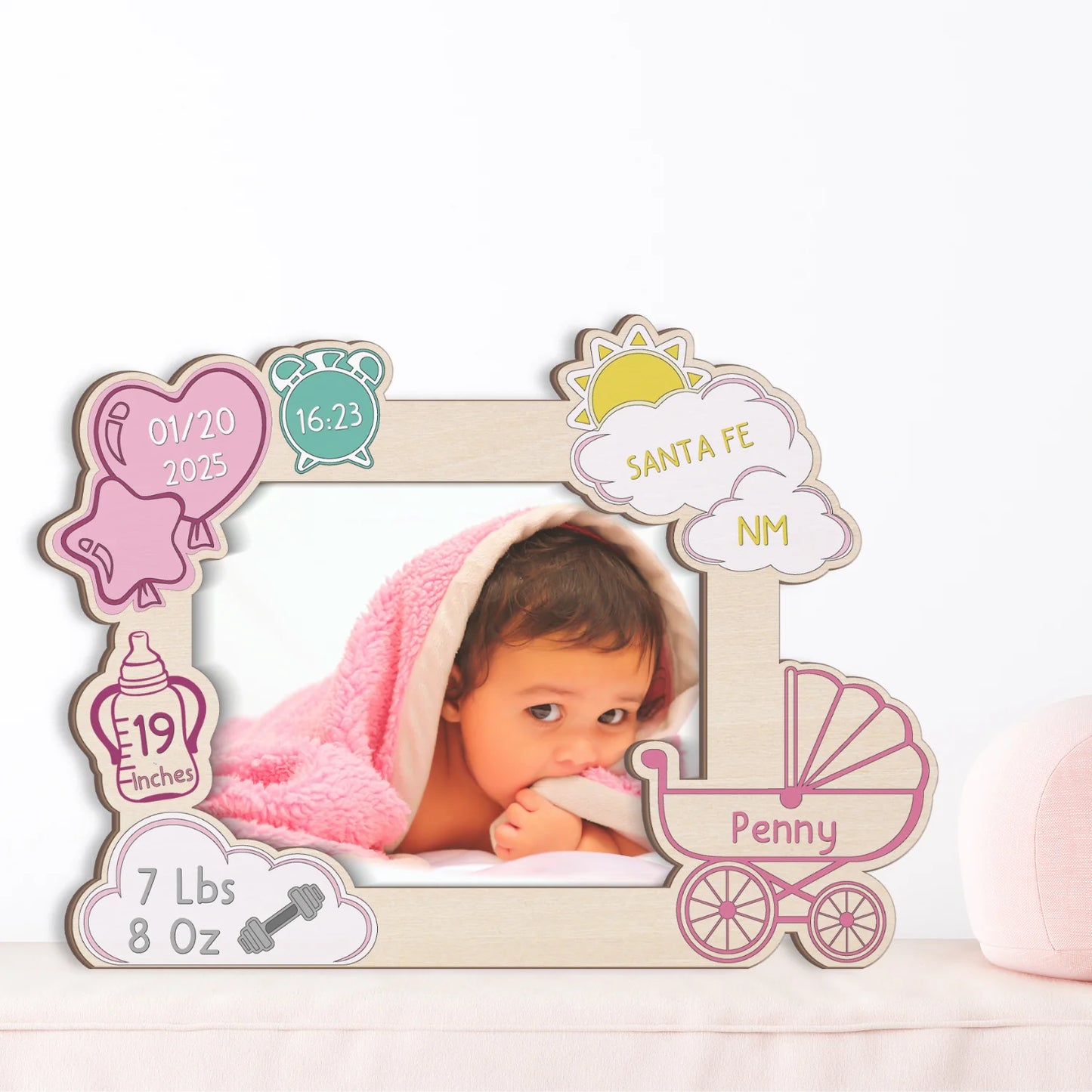 Newborn Baby - Wooden Custom Photo Frame