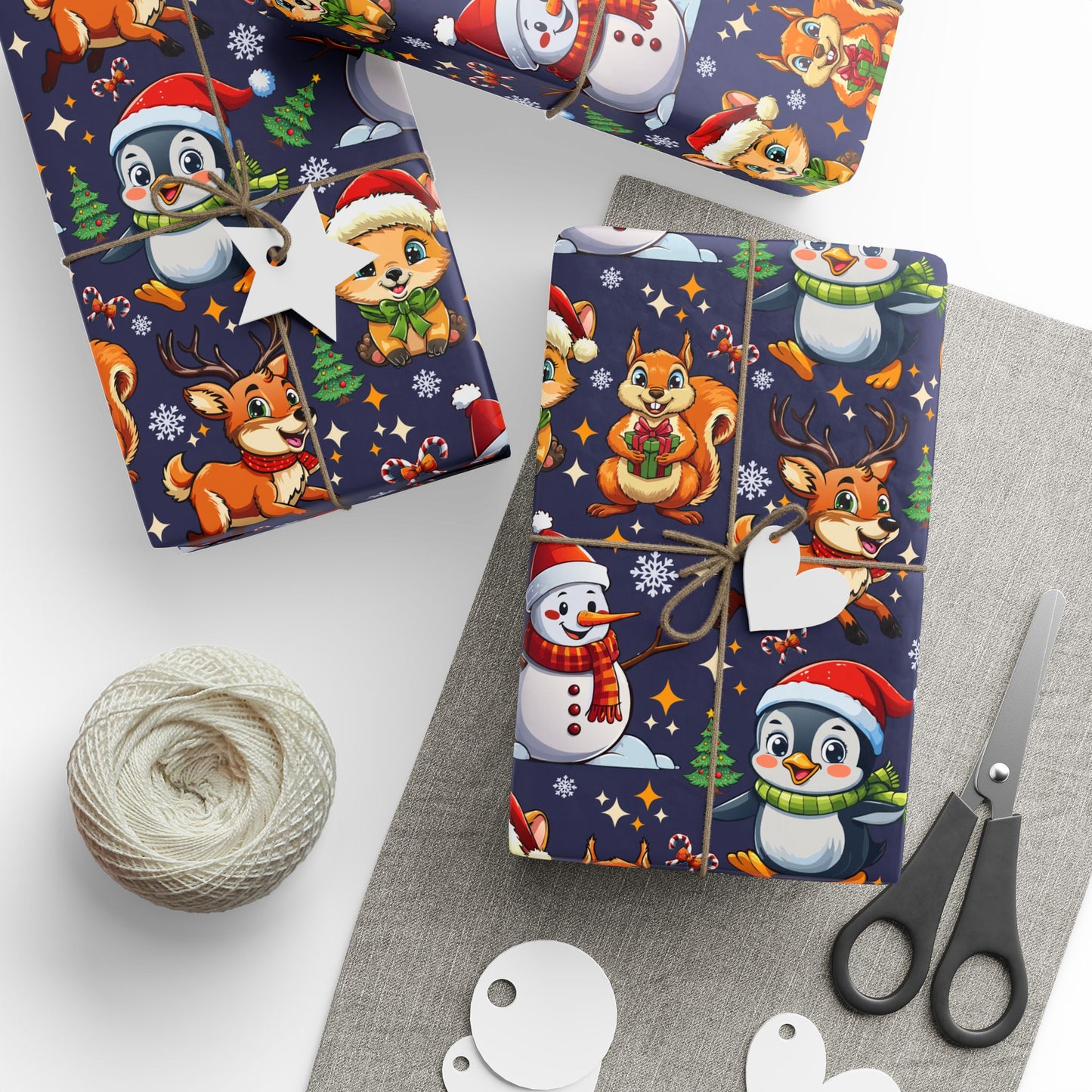 Christmas Cute Animals - Wrapping Paper