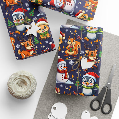 Christmas Cute Animals - Wrapping Paper
