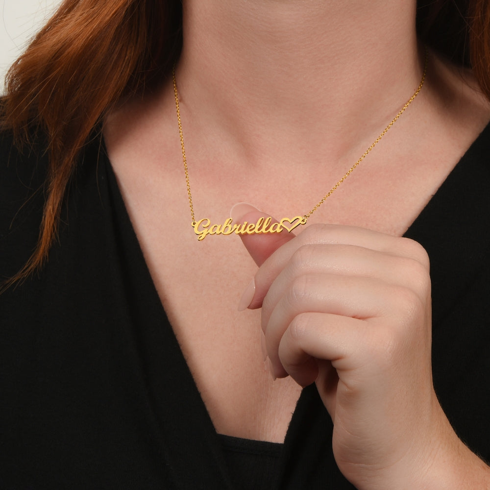 Personalized Heart Name Necklace