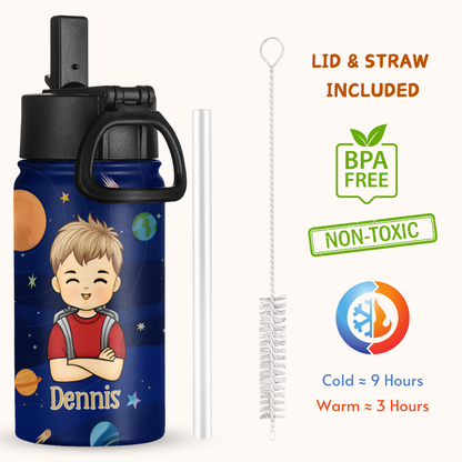 Space - Personalized KId Water Bottle (12oz)