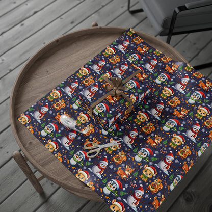 Christmas Cute Animals - Wrapping Paper