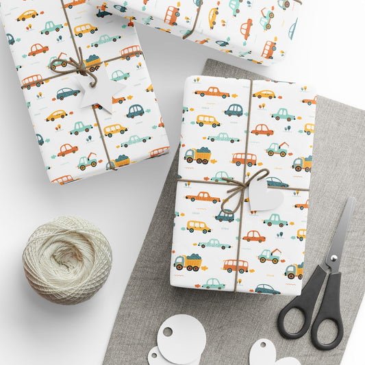 Colorful Cars - Wrapping Paper