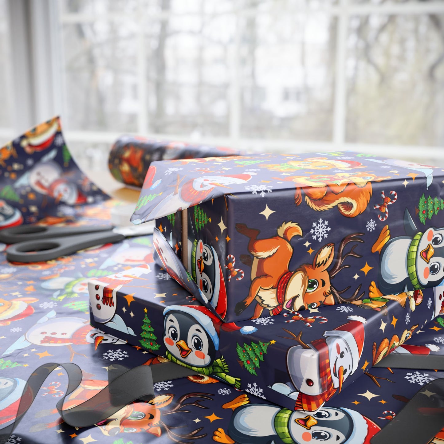 Christmas Cute Animals - Wrapping Paper