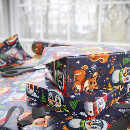 Christmas Cute Animals - Wrapping Paper