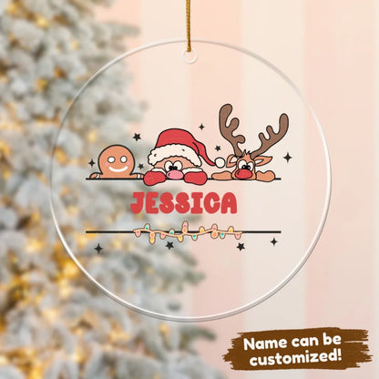 Christmas Little Friends - Personalized Acrylic Ornament