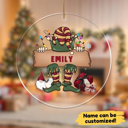 Christmas Kid Elf - Personalized Acrylic Ornament