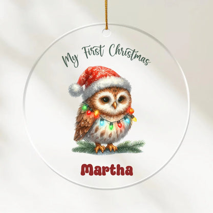 My First Christmas - Personalized Acrylic Ornament | Cute Christmas Animals