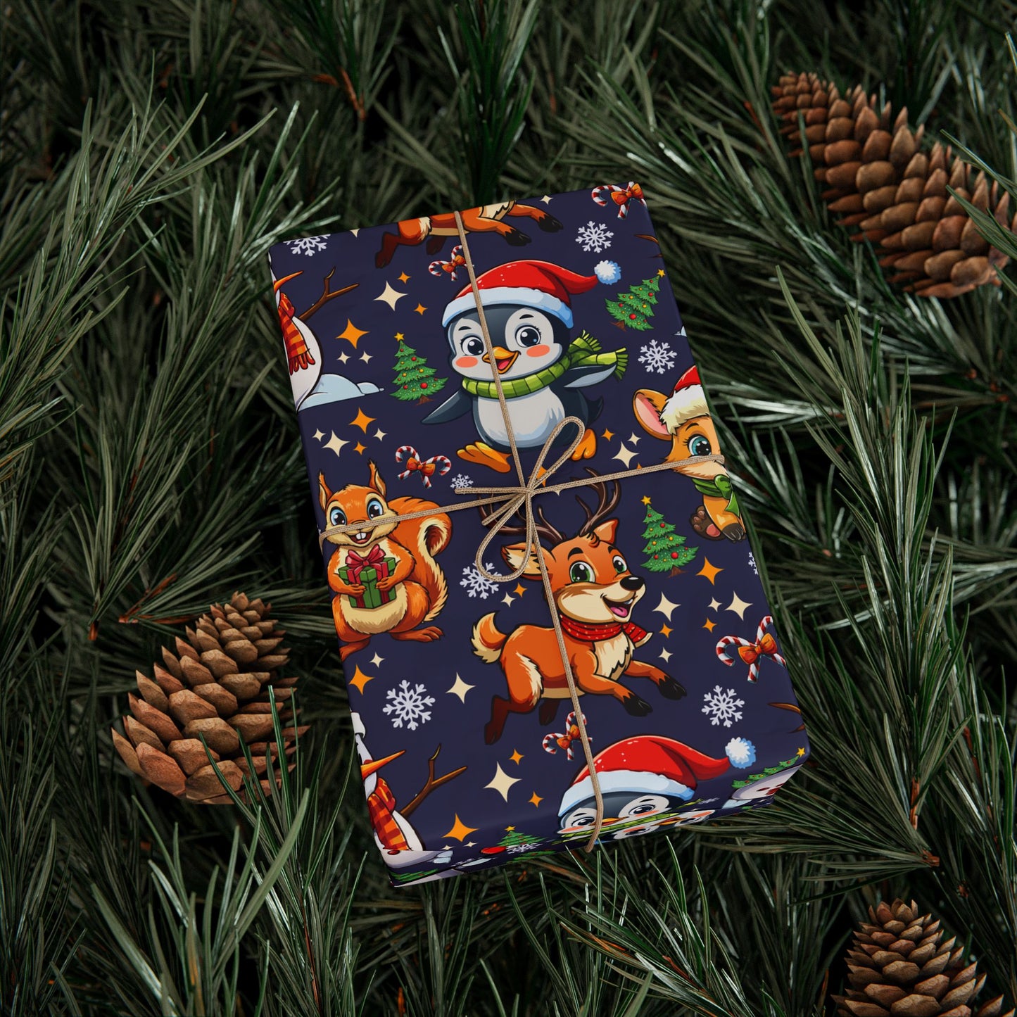 Christmas Cute Animals - Wrapping Paper