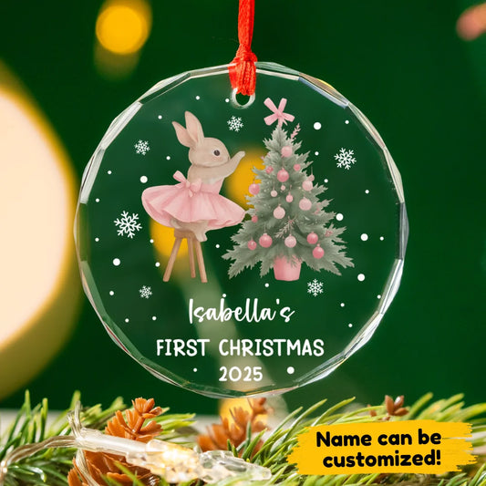First Xmas - Personalized Glass Ornament
