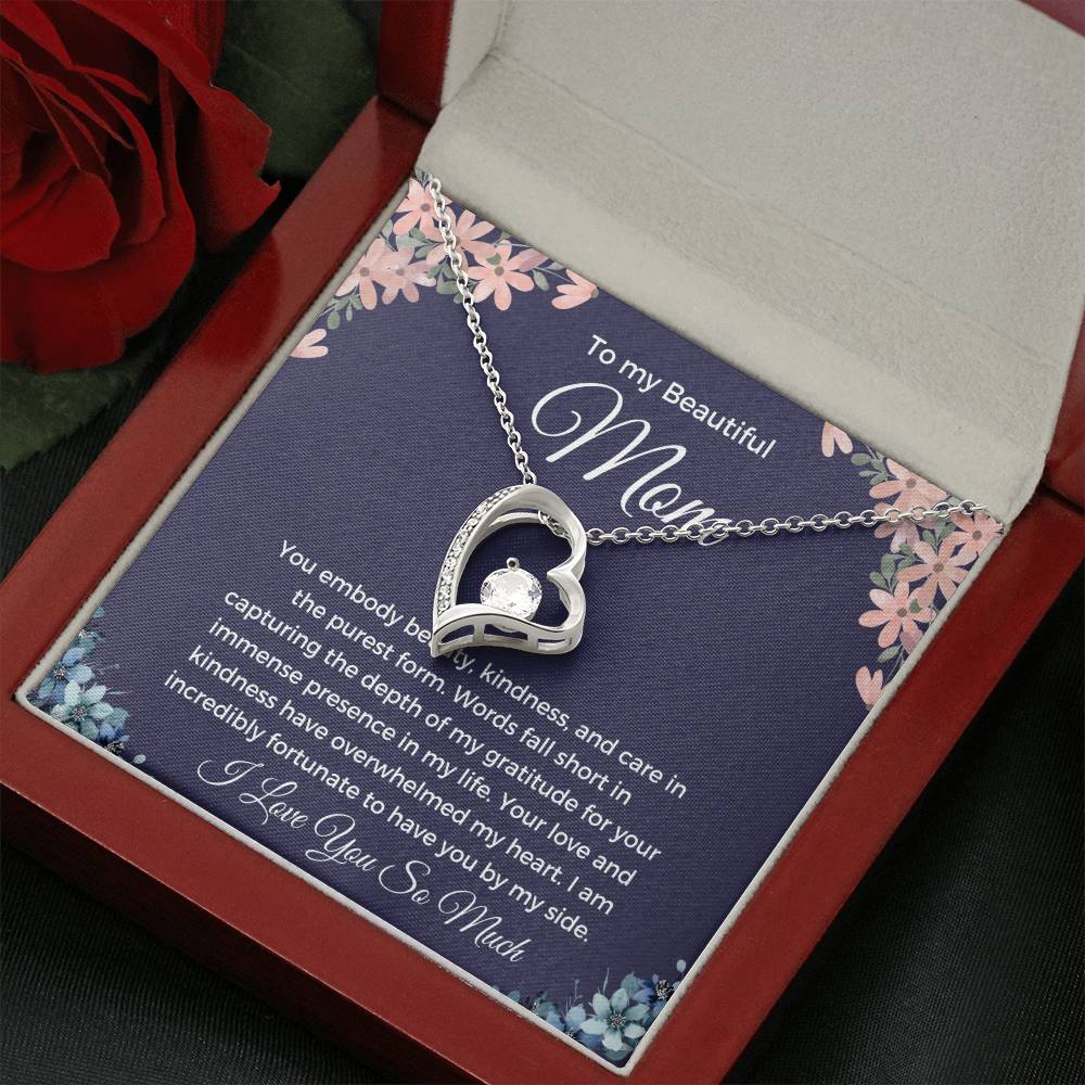 To My Beautiful Mom - Forever Love Necklace