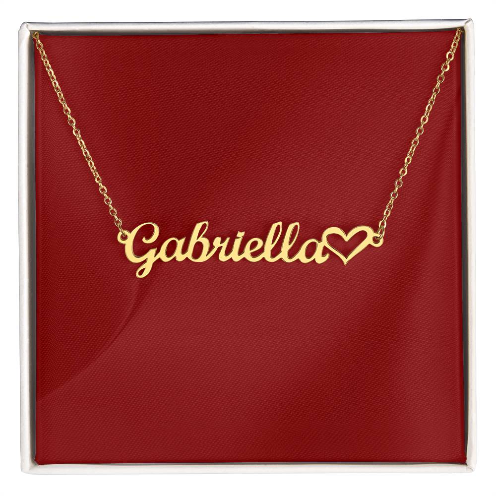 Personalized Heart Name Necklace