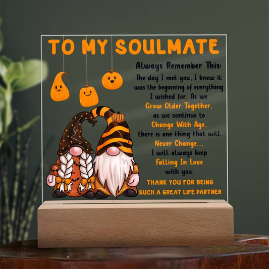 Acrylic Plaque - Grow Older Together - Acrylic Square Plaque - Cosmarion