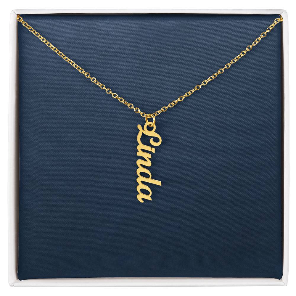 Personalized Vertical Name Necklace