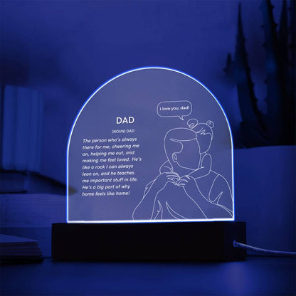 My Definition Of Dad - Acrylic Dome Plaque