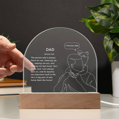 My Definition Of Dad - Acrylic Dome Plaque