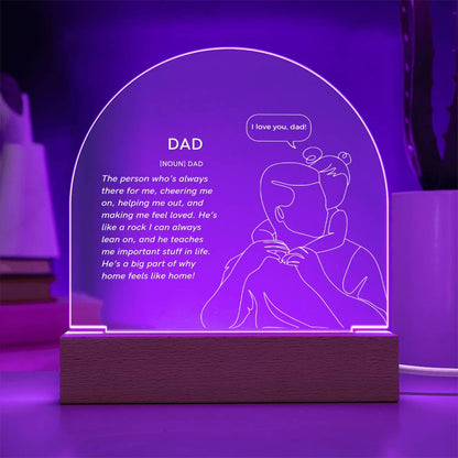 My Definition Of Dad - Acrylic Dome Plaque