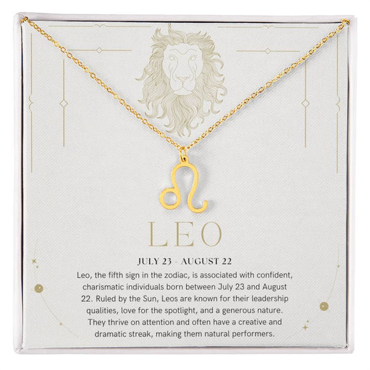 Leo The Fifth Sign - Zodiac Symbol Necklace