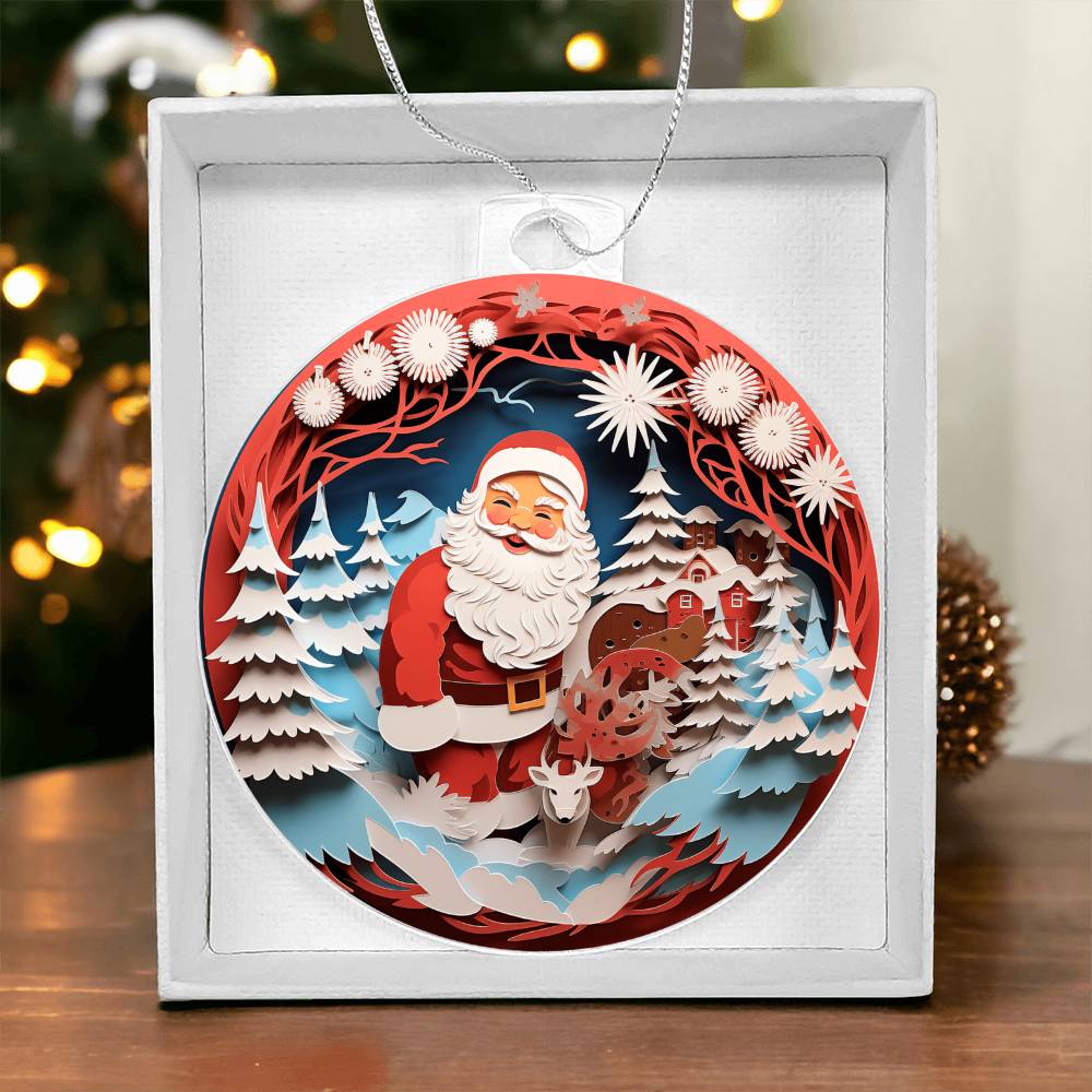 Christmas Santa - Acrylic Ornament